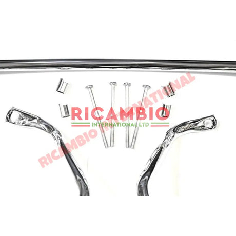 Chrome Bumper/Knudge Bar Overiders Kit (3 piece) & Fitting Kit - Classic Fiat 500 - Classic Fiat 500 Parts & Spares