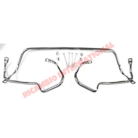 Chrome Bumper/Knudge Bar Overiders Kit (3 piece) & Fitting Kit - Classic Fiat 500 - Classic Fiat 500 Parts & Spares