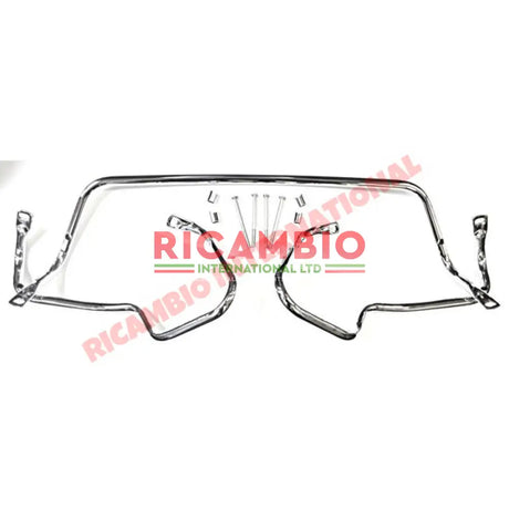 Chrome Bumper/Knudge Bar Overiders Kit (3 piece) & Fitting Kit - Classic Fiat 500 - Classic Fiat 500 Parts & Spares
