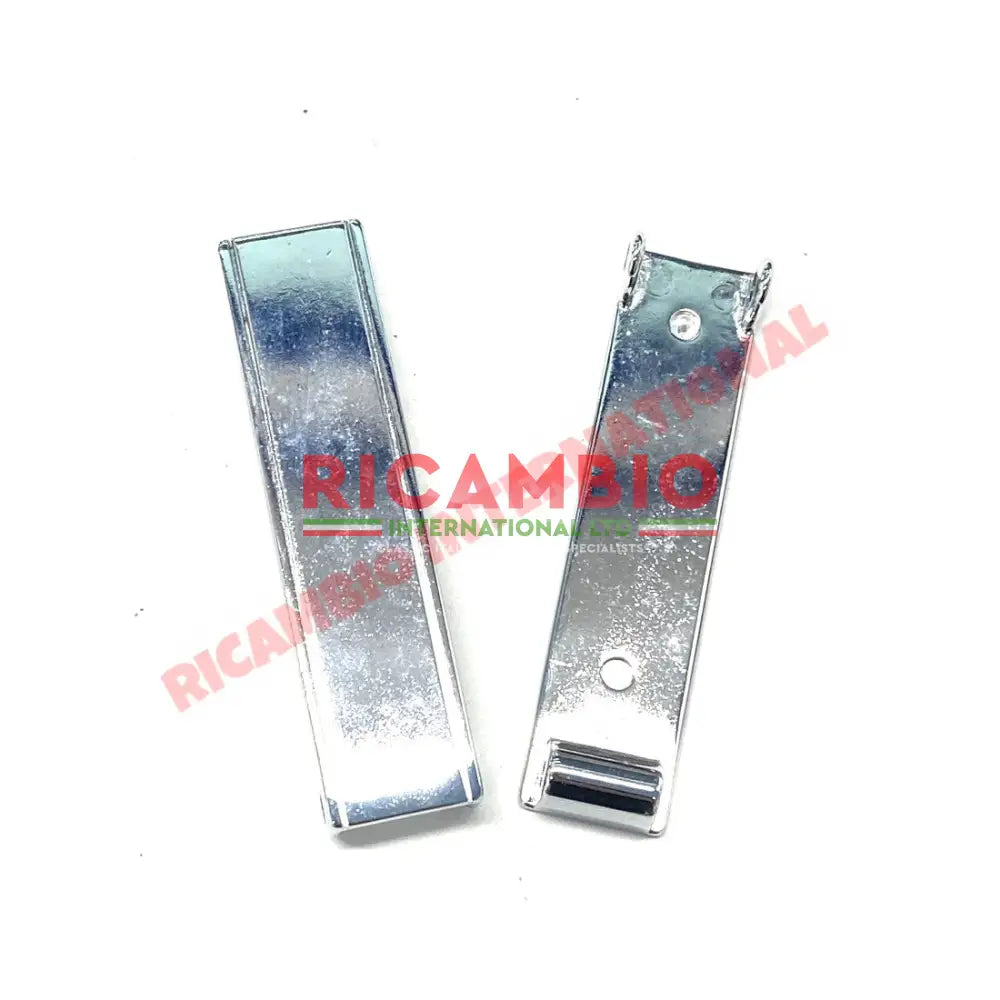 Chrome Engine Lid Opening Brackets - Classic Fiat 500 - Abarth