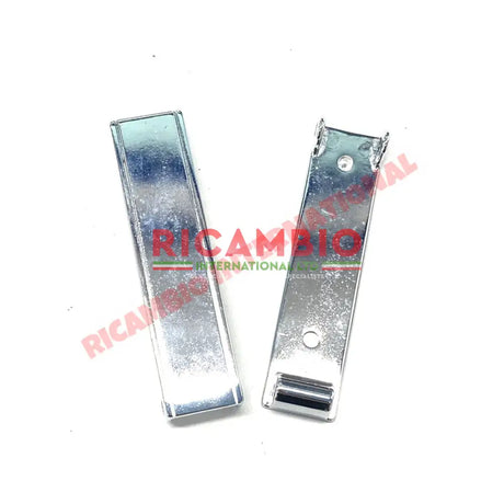 Chrome Engine Lid Opening Brackets - Classic Fiat 500 - Abarth