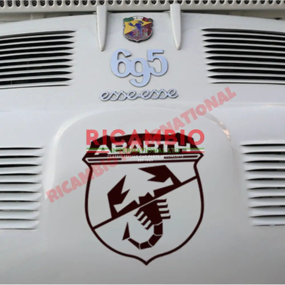 Chrome ’Esse Esse’ Badge & Clips - Classic Fiat 500 - Abarth