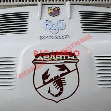 Chrome ’Esse Esse’ Badge & Clips - Classic Fiat 500 - Abarth