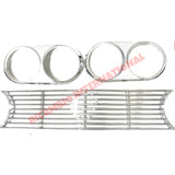 Chrome Front Grille & Head Lamp Trim Kit (3 piece) - Lancia Fulvia - Lancia Fulvia Exterior Parts