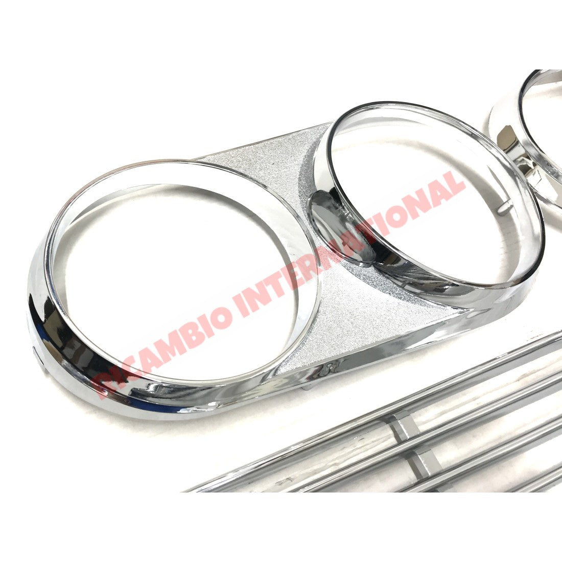 Chrome Front Grille & Head Lamp Trim Kit (3 piece) - Lancia Fulvia - Lancia Fulvia Exterior Parts
