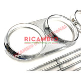 Chrome Front Grille & Head Lamp Trim Kit (3 piece) - Lancia Fulvia - Lancia Fulvia Exterior Parts