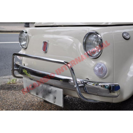 Chrome Front Knudge Bar & Fittings - Classic Fiat 500 - Front Bumper & Fittings