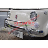 Chrome Front Knudge Bar & Fittings - Classic Fiat 500 - Front Bumper & Fittings