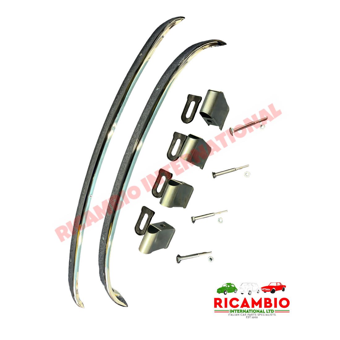 Chrome Front & Rear Bumper inc Fittings (BEST QUALITY 45 MICRONS) - Classic Fiat 500 - Bumpers and Knudge Bars