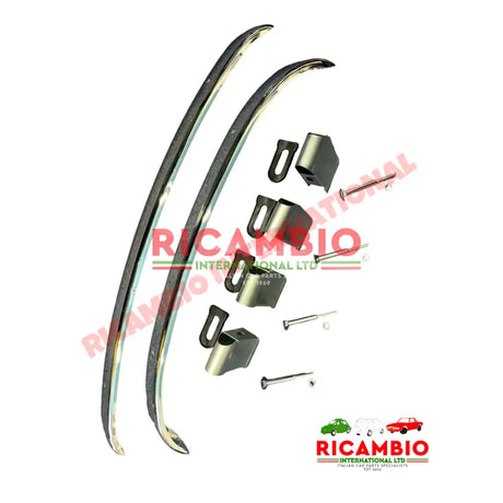 Chrome Front & Rear Bumper inc Fittings (BEST QUALITY 45 MICRONS) - Classic Fiat 500 - Bumpers and Knudge Bars