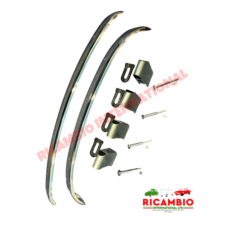 Chrome Front & Rear Bumper inc Fittings (BUDGET TYPE) - Classic Fiat 500 - Bumpers and Knudge Bars