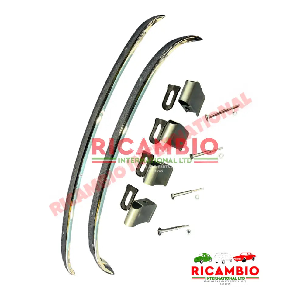 Chrome Front & Rear Bumper inc Fittings (BUDGET TYPE) - Classic Fiat 500 - Bumpers and Knudge Bars