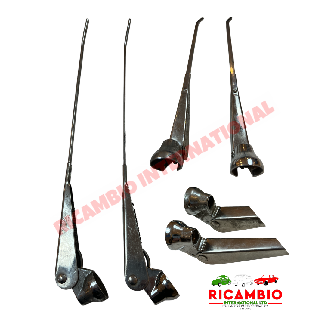 Chrome Front Wiper Arm (2) (RHD) - Fiat & Lancia - Bolt-on Wiper Arms