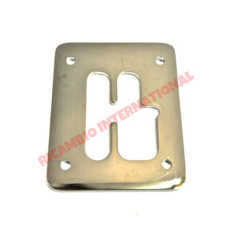 Chrome Gear Selector Plate & Bolts - Classic Fiat 500 126 - Gearbox and Parts