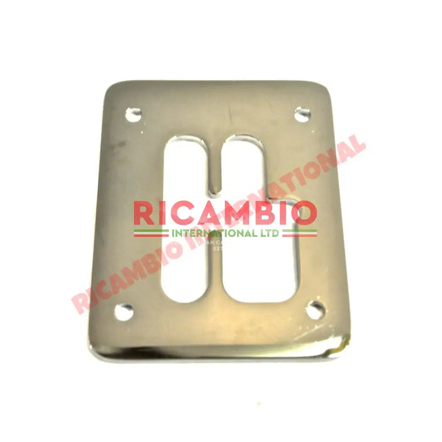 Chrome Gear Selector Plate & Bolts - Classic Fiat 500 126 - Gearbox and Parts