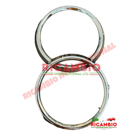 Chrome Head Lamp Bezel Kit - Fiat 124 Spider - Exterior