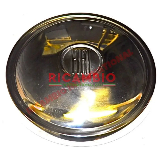 Chrome Hub Cap (12 Inch Wheel) - Classic Fiat 500 600 850 - Chrome - Aluminium & Exterior Trim Parts