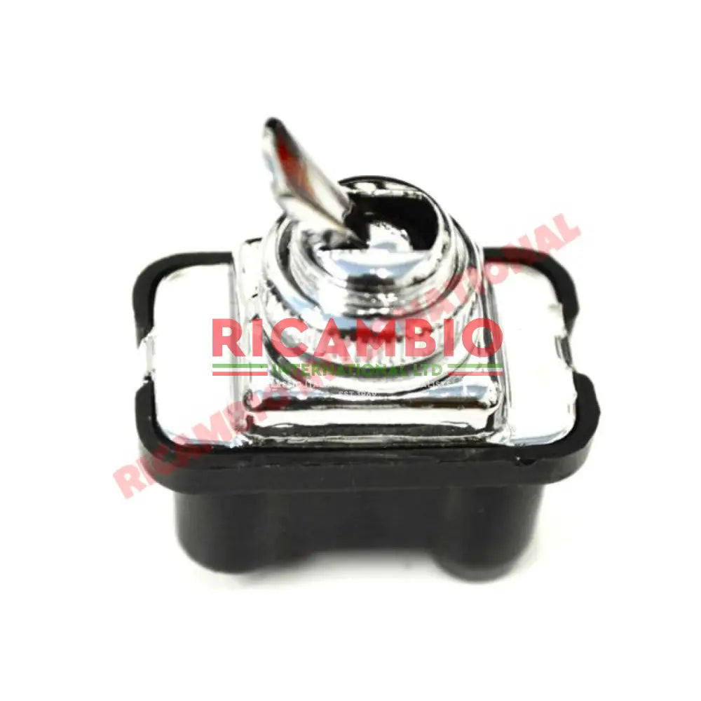Chrome Lever Dash Switch (2 Pin) - Classic Fiat 500 600 plus others - Fiat 126 Ignition & Electrical Items
