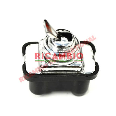 Chrome Lever Dash Switch (2 Pin) - Classic Fiat 500 600 plus others - Fiat 126 Ignition & Electrical Items
