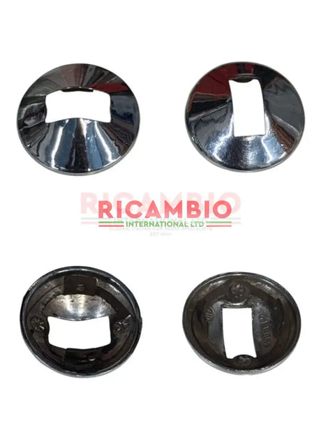 Chrome Metal Door Handle Spacer/Trim Classic Fiat 500 126 Interior Trim
