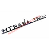 Chrome Metal Rear ’Fiat Abarth’ Badge & Clips - Classic Fiat 500,600,850,124,125,127,128 - Badge - Grill & Emblem
