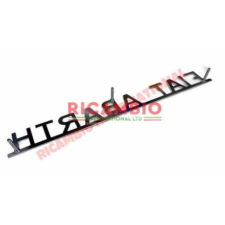 Chrome Metal Rear ’Fiat Abarth’ Badge & Clips - Classic Fiat 500,600,850,124,125,127,128 - Badge - Grill & Emblem