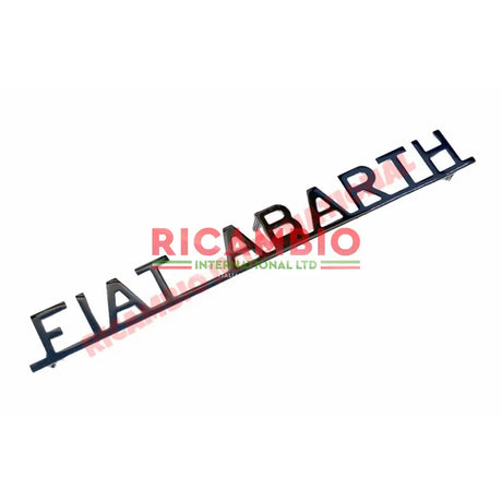 Chrome Metal Rear ’Fiat Abarth’ Badge & Clips - Classic Fiat 500,600,850,124,125,127,128 - Badge - Grill & Emblem