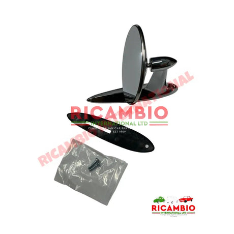 Chrome Mirror (Bolt on) - Classic Fiat 500 126,600,850,900,124,125,127,128,131 Topolino Autobianchi Bianchina - Mirrors