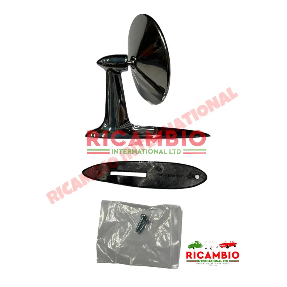 Chrome Mirror (Bolt on) - Classic Fiat 500 126,600,850,900,124,125,127,128,131 Topolino Autobianchi Bianchina - Mirrors