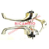 Chrome Outer Door Handle Kit - Classic Fiat 500 - Classic Fiat 500 Parts & Spares