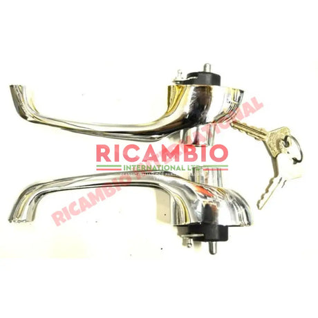 Chrome Outer Door Handle Kit - Classic Fiat 500 - Classic Fiat 500 Parts & Spares