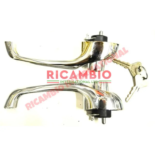 Chrome Outer Door Handle Kit - Classic Fiat 500 - Classic Fiat 500 Parts & Spares