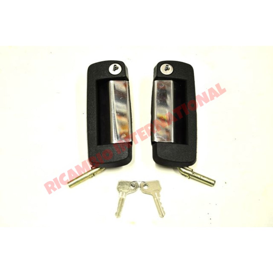 Chrome Outer Door Handle Kit - Fiat 126 - Handles - Locks and Catches