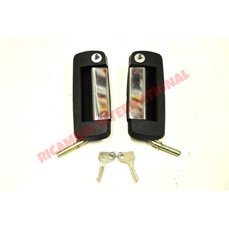 Chrome Outer Door Handle Kit - Fiat 126 - Handles - Locks and Catches