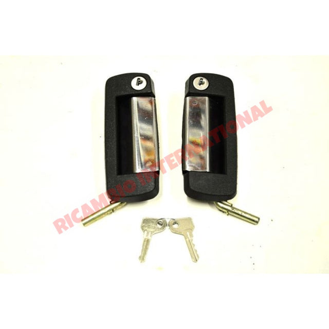 Chrome Outer Door Handle Kit - Fiat 126 - Handles - Locks and Catches
