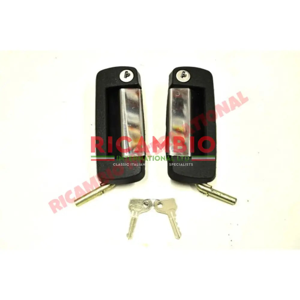 Chrome Outer Door Handle Kit - Fiat 126 - Handles - Locks and Catches