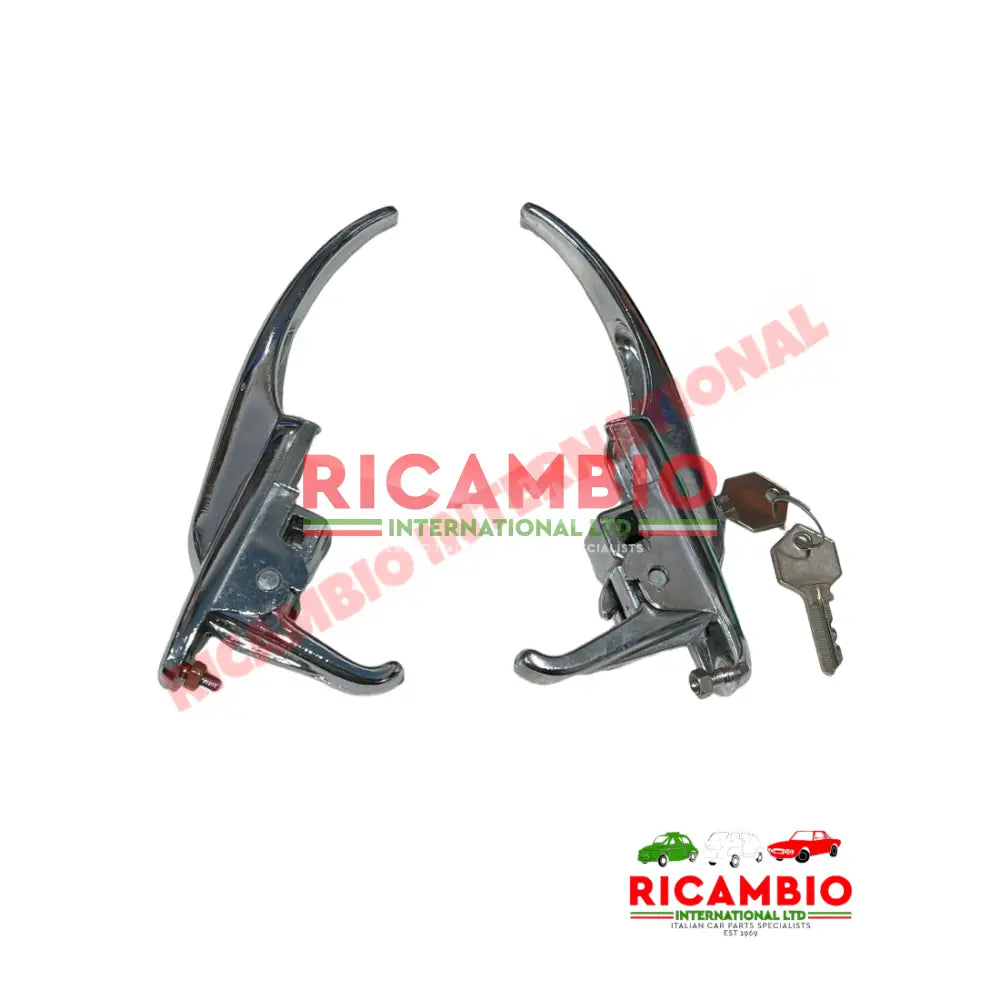 Chrome Outer Door Handle Kit - Fiat 600 - Handles - Locks and Catches