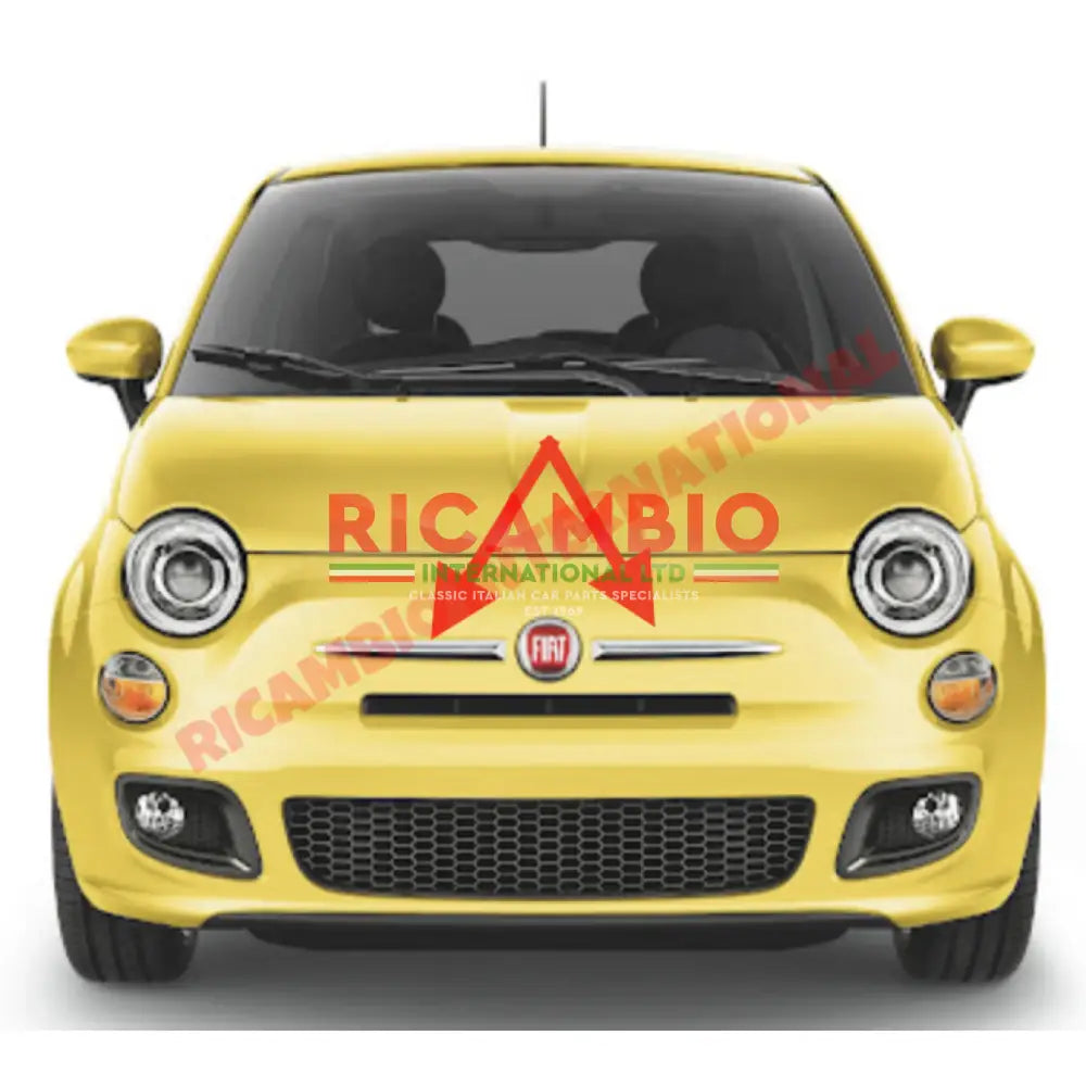 Chrome Plastic Front Badge Wing Kit - New Fiat 500