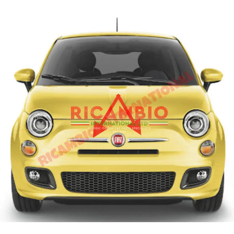 Chrome Plastic Front Badge Wing Kit - New Fiat 500