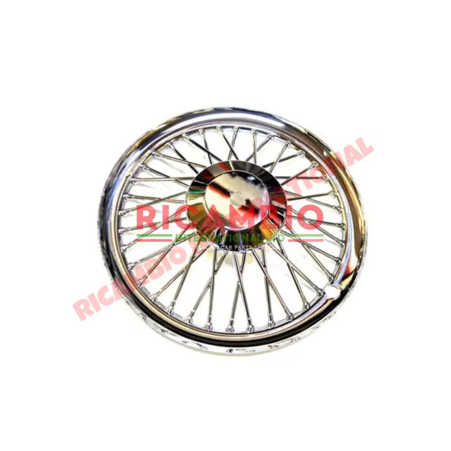 Chrome Plastic Hub Caps (Set of 4) - Classic Fiat 500 - Chrome - Aluminium & Exterior Trim Parts