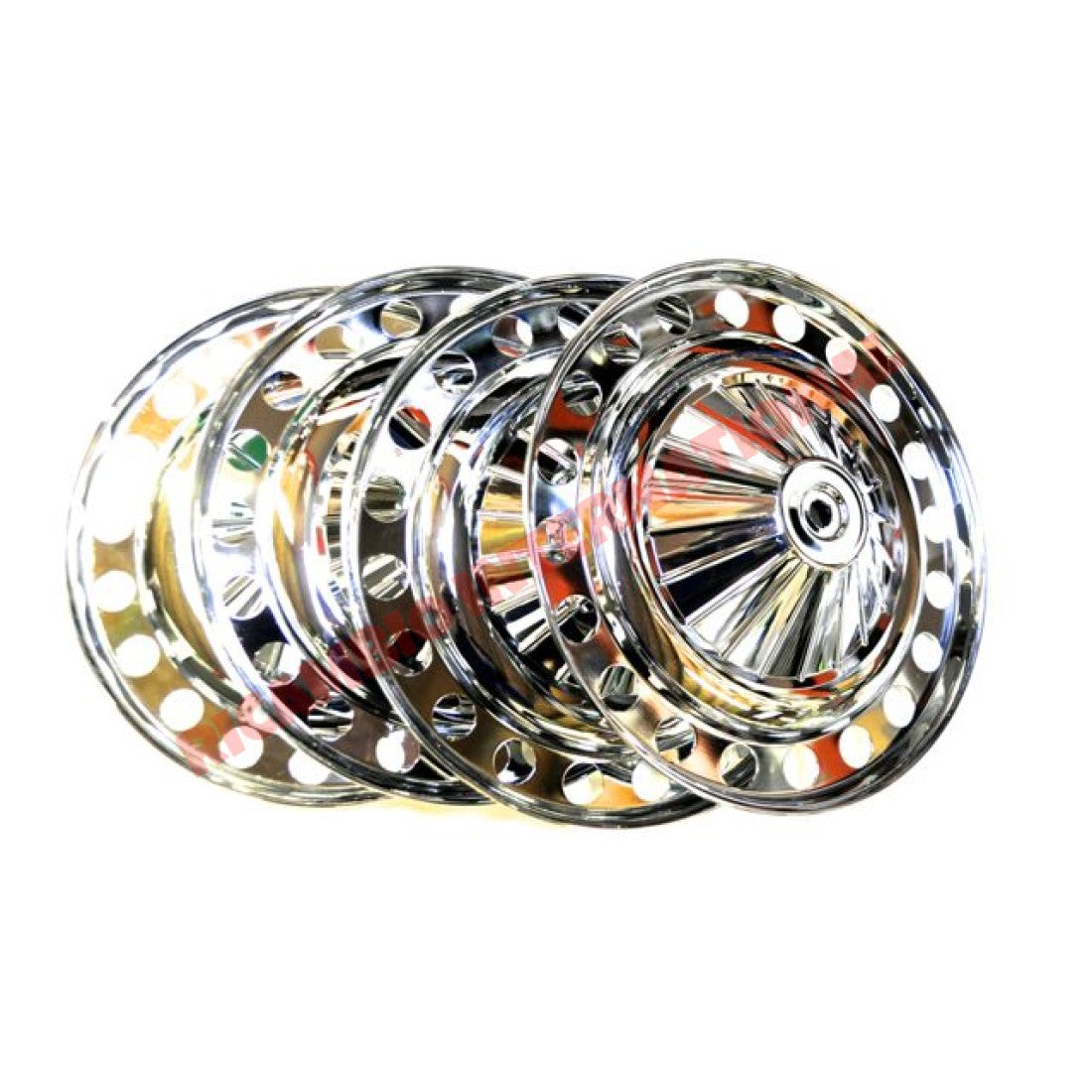 Chrome Plastic Hub Caps (Set of 4) - Classic Fiat 500 - Classic Fiat 500 Parts & Spares