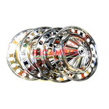 Chrome Plastic Hub Caps (Set of 4) - Classic Fiat 500 - Classic Fiat 500 Parts & Spares