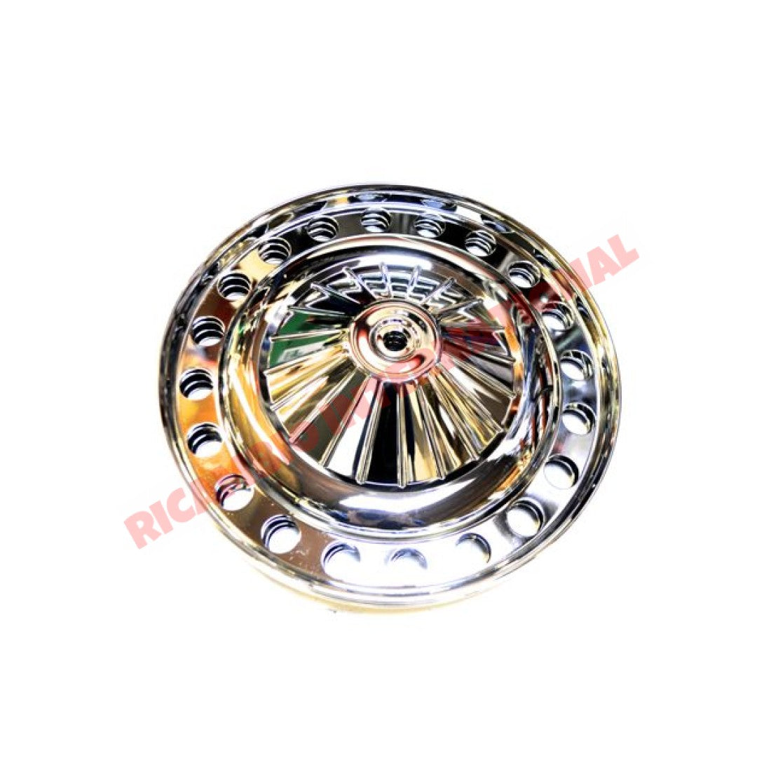 Chrome Plastic Hub Caps (Set of 4) - Classic Fiat 500 - Classic Fiat 500 Parts & Spares