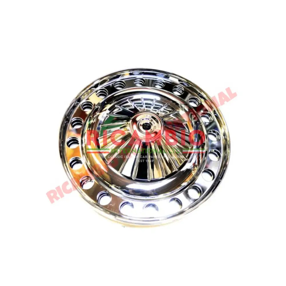 Chrome Plastic Hub Caps (Set of 4) - Classic Fiat 500 - Classic Fiat 500 Parts & Spares