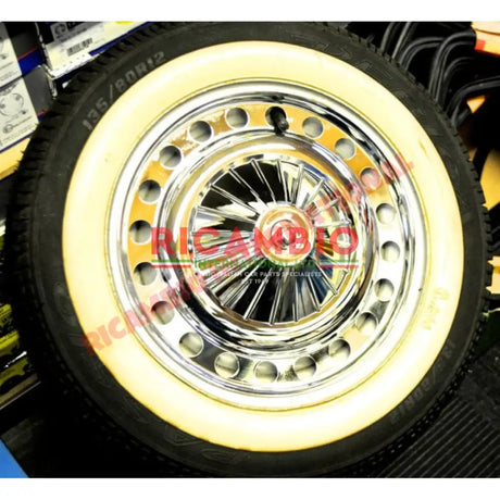 Chrome Plastic Hub Caps (Set of 4) - Classic Fiat 500 - Classic Fiat 500 Parts & Spares