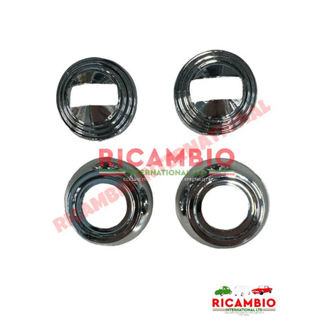 Chrome Plastic Internal Handle Spacer Kit - Classic Fiat 500 126 - Handles - Locks and Catches