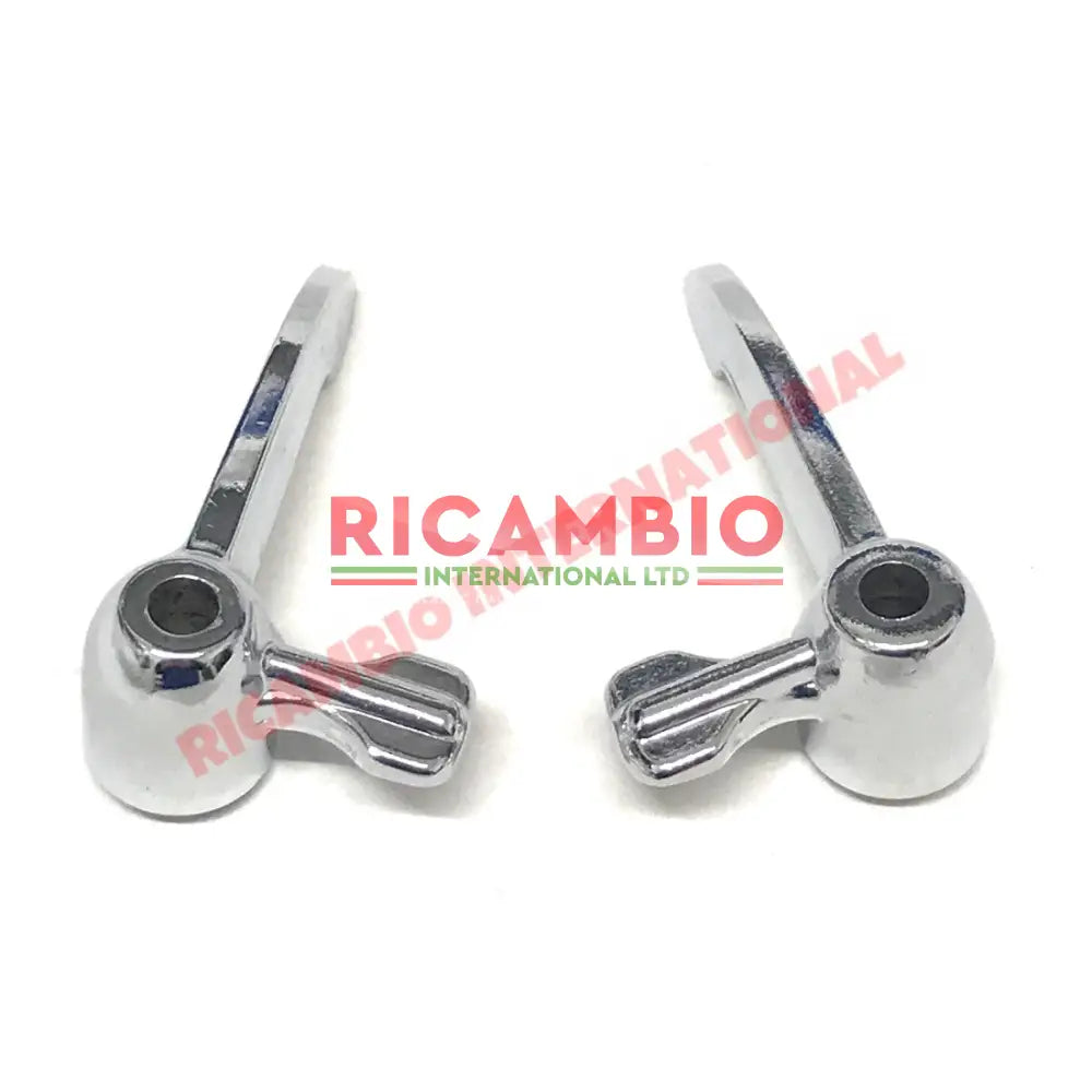 Chrome Quarter Light Catch Kit (2) - Fiat 126 - Handles - Locks and Catches