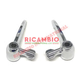 Chrome Quarter Light Catch Kit (2) - Fiat 126 - Handles - Locks and Catches