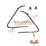 Chrome Quarter Light Frame Kit (BEST AVAILABLE) - Classic Fiat 500 D,F,L,R - Glass & Associated Parts