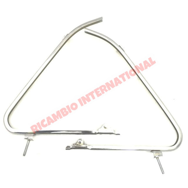 Chrome Quarter Light Frame Kit - Classic Fiat 500 N - Glass & Associated Parts